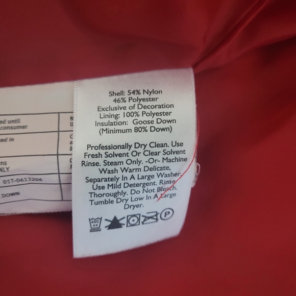 Eddie Bauer 650 Down Fill Red Puffer Jacket Women's M Winter Coat - Picture 9 of 10